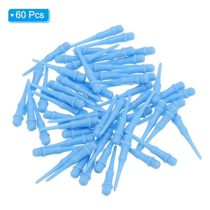 PATIKIL Plastic Dart Tips 2BA Thread, Soft Dart Tip Replacement Dart Accessories - color: Sky Blue