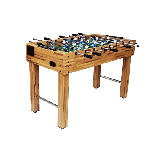4ft Foosball Table, Soccer Football Game Table with 2 Balls, Easy to Assembly, Wooden Steel Indoor Sports Table for Home Game Room Office