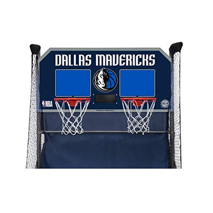 Pop-A-Shot - Home Dual Shot Arcade Basketball Game with NBA Graphics l Sensor Scoring l 16 Game Modes l 7 Balls l Foldable Storage l for All NBA Fans - style: Dallas Mavericks
