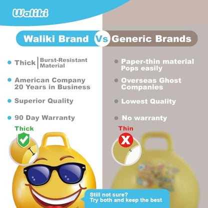 WALIKI Hopper Ball Toys for Boys and Girls 3 4 5 and 6 Years Old | Hippity Hop | Jumping Hopping Cool to for Kids | Bouncy Ball 18" - size: 18"