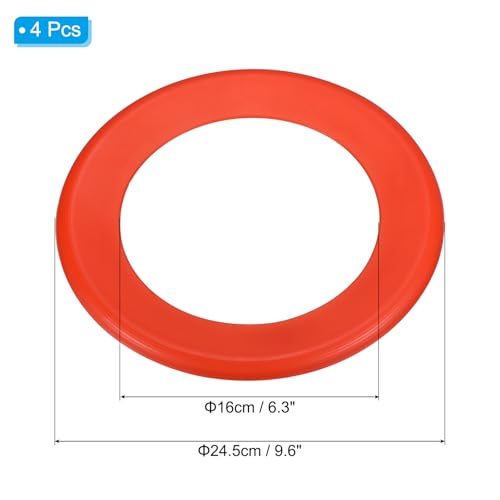 PATIKIL Flying Rings, PP Plastic Flying Discs for Sports Outdoor Playing Game Beach Pool Camping - color: Red