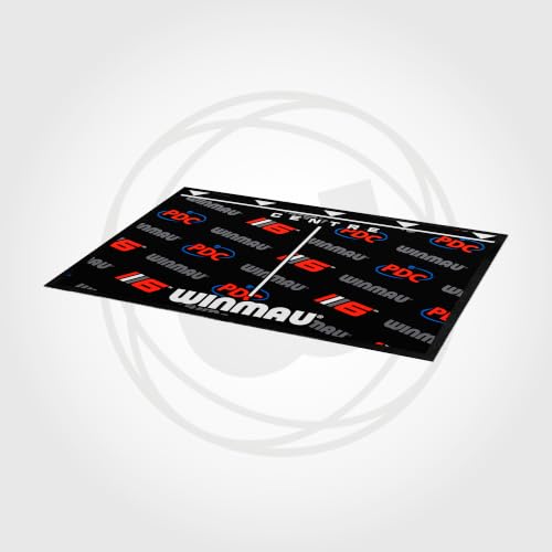 WINMAU Dart Mat with Throw Line for Soft Tip and Steel Tip - Available in Outshot and Clearzone Style - style: Compact Pro