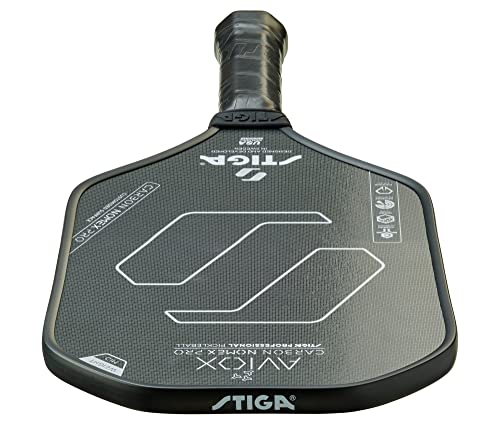 STIGA Aviox Pickleball Paddle | Midweight Paddle - USAPA Approved - Designed in Sweden - color: Silver, style: Aviox Carbon Nomex Pro