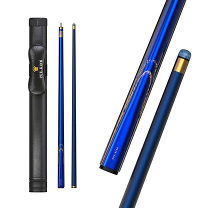 Cue-King Premier Pool Cue 58" 20oz 2 Piece with 9.5mm Premium Tip and Leather Case, Pool Stick, Cue Stick, Billiard Cue Stick, Taco De Billar, Pool Table Stick, Billiard Stick