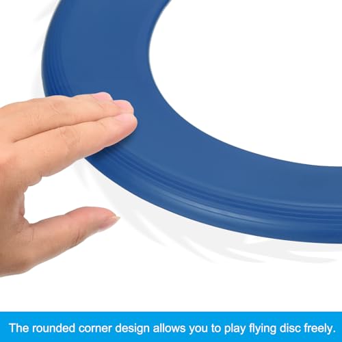 PATIKIL Flying Rings, PP Plastic Flying Discs for Sports Outdoor Playing Game Beach Pool Camping - color: Navy Blue