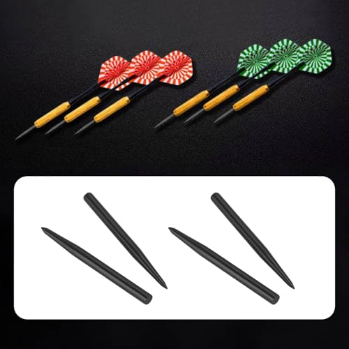 15pcs Dart Tips 2.3mm Dart Spare Points Nickel-Plated Iron Replacement Smooth Tips Metal Dart Points for Glide Spare Dart Points Black - color: 30mm