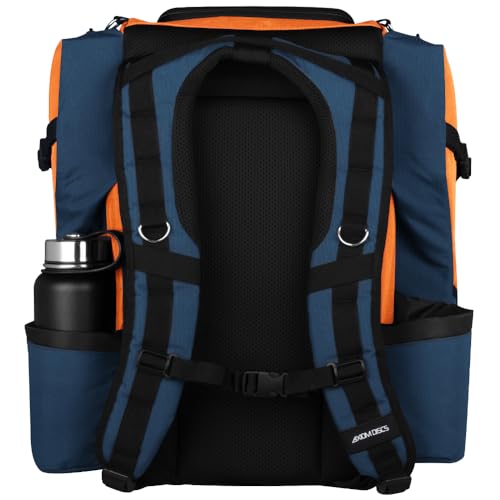 Axiom Discs Voyager Lite Backpack Disc Golf Bag (Choose Your Favorite Color) - color: Orange/Navy, style: V2