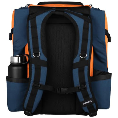 Axiom Discs Voyager Lite Backpack Disc Golf Bag (Choose Your Favorite Color) - color: Orange/Navy, style: V2