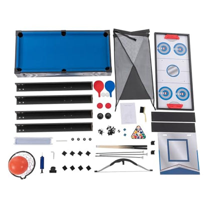 5-in-1 Multi Game Table, 36" Indoor Combo Entertainment Center with Pool Hockey Ping Pong Basketball & Archery, Family Game Room Table for Kids Teens and Adults