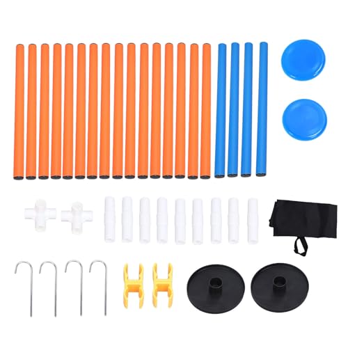 Flying Disc Outdoor Game Set, Bottle Drop Disc Toss Game with Thickened Stainless Steel Pole, Portable PVC Flying Disc Game for Yard Beach Lawn Backyard Family Fun