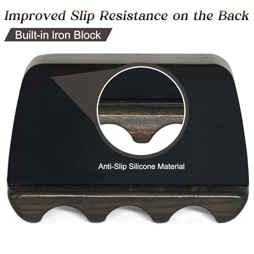 Cue Rest Cue Stick Holder Pool Cue Holder - style: Wood-3 Holes Brown