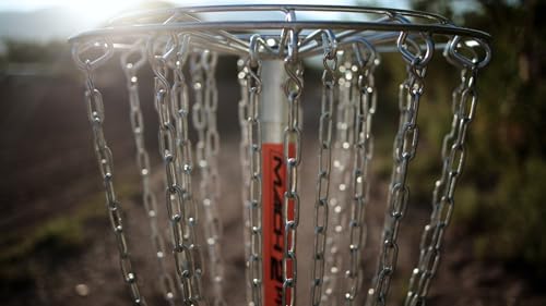 DGA Mach 2 Pro Disc Golf Basket | 24-Chain Professional Target with Hot-Dipped Galvanized Steel, All-Weather Heavy-Duty Construction for Outdoor Play