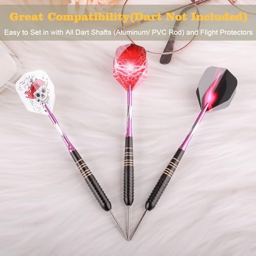 100PCS Dart Flights 20 Sets Dart Standard Flights Replacement Feather Tail Wing Dart Accessories