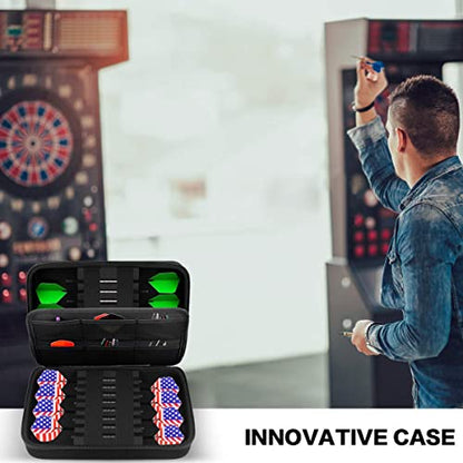 GWCASE Dart Case for Steel Tip and Soft Tip Darts, Dart Carrying Storage Holder Fits for Dart Tips, Shafts and Flights (Box Only)