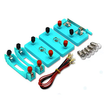 Kids Electric Circuit STEM Experiment Kit, Physics Learning Set for Series & Parallel Circuits, Teaching Supplies for Classroom & Homeschool Students