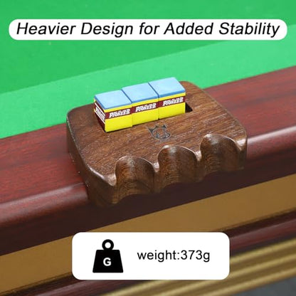 CROWN ME Weighted wooden 3-Cue pool cue stick holder, billiard cue stick holder, chalk holder - style: 3 Holes