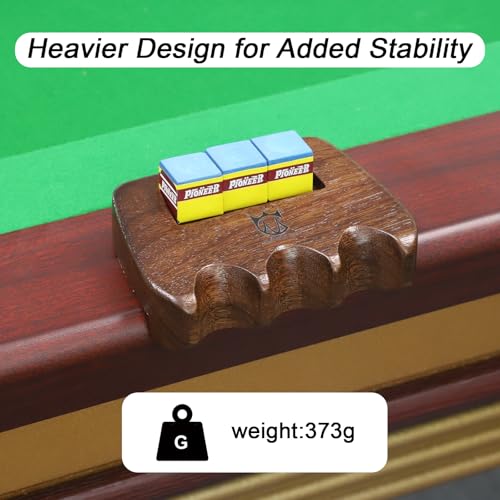CROWN ME Weighted wooden 3-Cue pool cue stick holder, billiard cue stick holder, chalk holder - style: 3 Holes