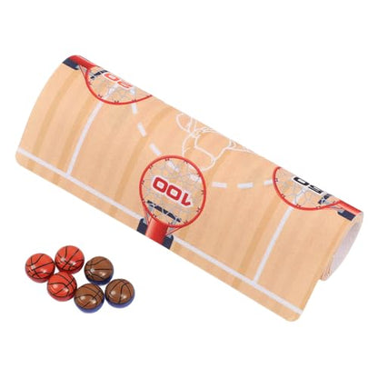 Table Curling Balls Game - Fun Indoor Basketball Version for Family Interaction & E Onal Play, Includes 6 Balls & Game Mat