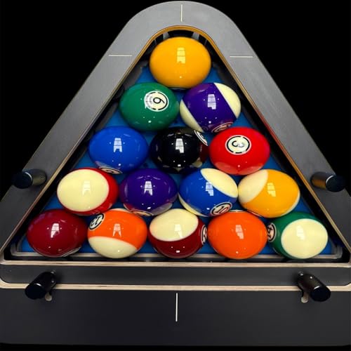 Professional Billiard Rack System - Heavy Duty Solid Wood Triangle/Diamond Pool Ball Racks for 8-Ball/9-Ball, Eliminates Gaps, Essential Billiards Accessories - color: 8-ball