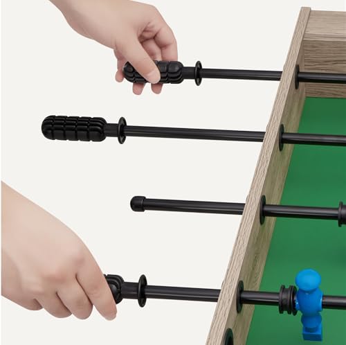 Amazon Basics 48-Inch Foosball Table Soccer Game Room Size with 4 Balls and 2 Cupholders, Oak