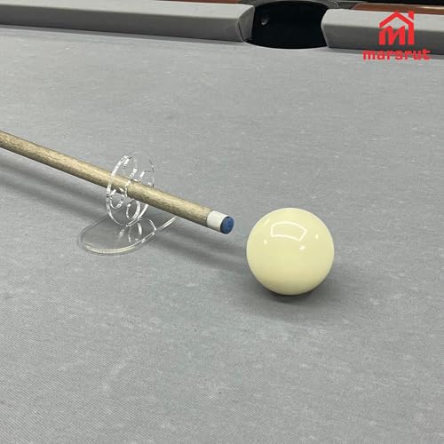 2PCS Billiard Training Aids Cue Ball Trainer Stroke Tool, Pool Angle Shot Equipment Aim Practice Exerciser w Non-Slip Base, Transparent 5 Hole Design Snooker Rod Helper, Accuracy Control for Beginner