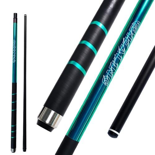 100% Carbon Fiber Shaft Billiard Cue 58" 19-21oz 1/2 Joint Carbon Fiber Pool Cue Stick 12.9mm Cue Tip - color: Green