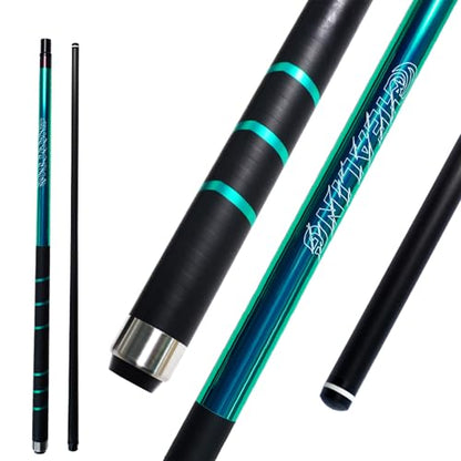 100% Carbon Fiber Shaft Billiard Cue 58" 19-21oz 1/2 Joint Carbon Fiber Pool Cue Stick 12.9mm Cue Tip - color: Green