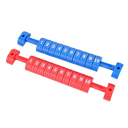 Foosball Score Counter,2pcs Table Football Counter,2pcs/Set Table Football 10 Numbers Scoring Score Counter Indicator Red & Blue