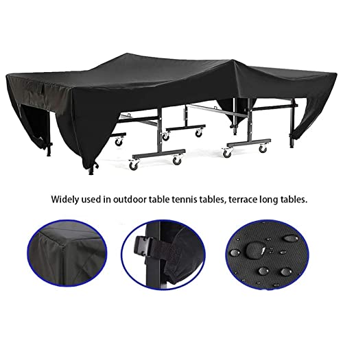 Table Tennis Cover with Buckle Snap Water Ping-Pong Cover All Weather-Protection Indoor Outdoor Outdoor Protectors