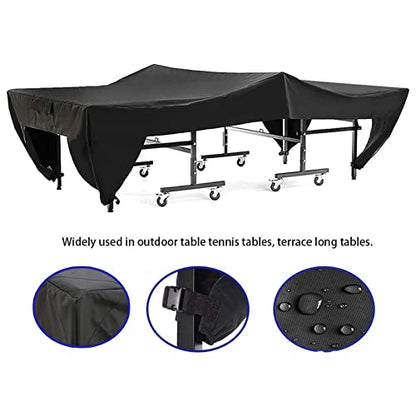 Table Tennis Cover with Buckle Snap Water Ping-Pong Cover All Weather-Protection Indoor Outdoor Outdoor Protectors