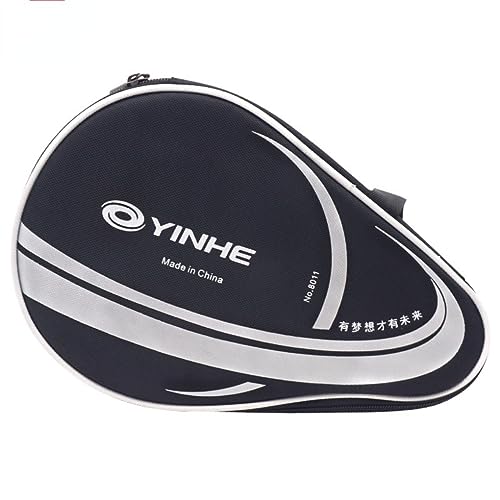 Yinhe/Milky Way Table Tennis Bag with Heat Insulation Sponge Inside, Calabash Gourd Shape Racket Carrying Case for Ping Pong Paddle/Racquet, Can Hold 3-4 Balls