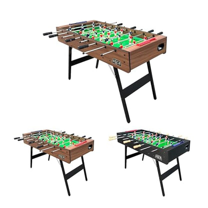 KICK Arcadia 48" Folding Foosball Table – Compact Indoor Game Table - color: Brown