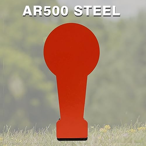 Atflbox 3/8" AR500 12.8'' Classic Popper Steel Shooting Target, 6'' Plate Auto Reset Target for Shooting Range, Suitable for Pistol, Rifle, Handgun, Shotgun, Rimfire - color: 2 Pcs