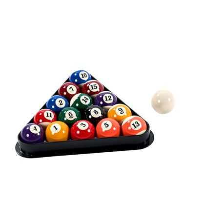Barrington Billiards 24-Piece Pool Table Kit with 57 Inch 2-Piece Cue Sticks, 16-Piece 2 1/4 Inch Billiard Ball Set, Triangle Rack, Bridge Stick, Rail Brush, Chalk, Complete Billiards Accessories Set