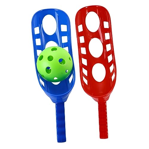Toddmomy 3pcs Scoop Toss Ball Set for Boys and Girls Outdoor Games Beach Ball for Family Interaction Coordination Skills