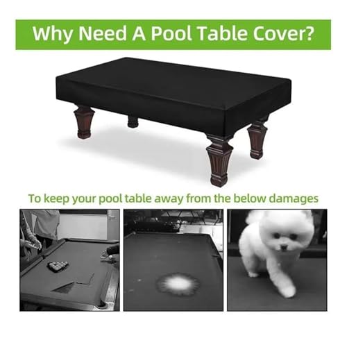 Billiard Pool Table Cover with Drawstring for Indoor and Outdoor Use - Durable Waterproof Protection for Standard Pool Tables - size: 9FT