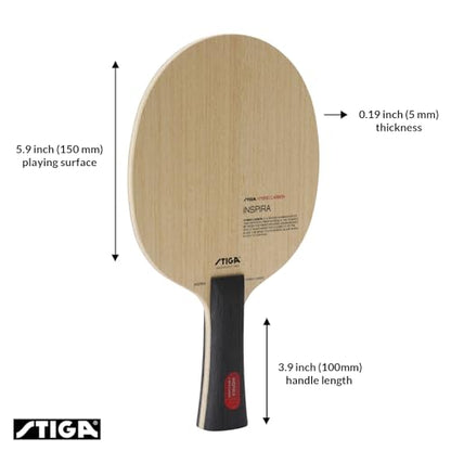 STIGA Inspira Hybrid Carbon Table Tennis Blade, Offensive Professional Blade with Maximum Control & Power - style: Inspira Hybrid Carbon - Master