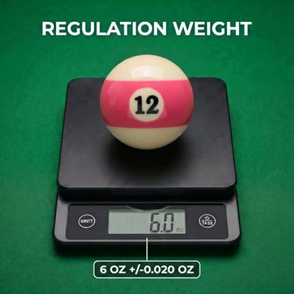 KONLLEN Single Replacement Pool Ball – 2-1/4" Regulation Size & Weight Billiard Ball Made of Phenolic Resin (Choose 1–15 or Cue Ball) - color: #12