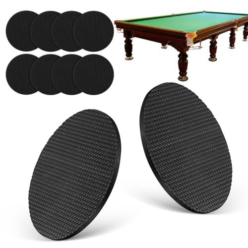 POPETPOP 12 Pcs Pool Table Leveling Kit: 0.2" Thickest Rubber Shims for Billiard Pool Table Leg, Adhesive Levelers Pads, Furniture Floor Protectors for Billiard, Chairs, Desks, Washer (3.34 inch)