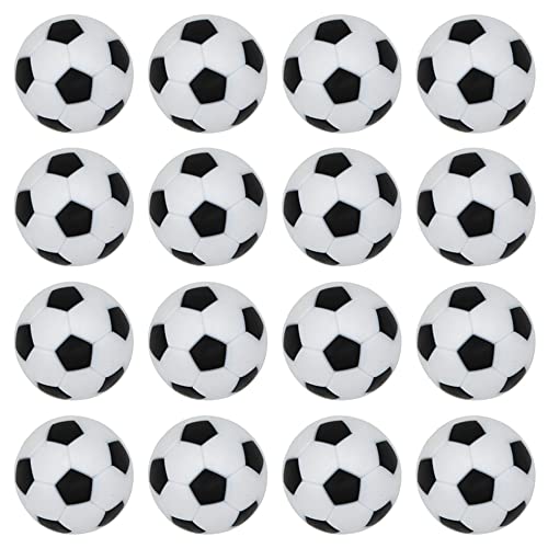 32mm Foosball Balls Foose Balls Table Soccer Game Replacement Foosballs 16pcs,Foosball Official 32mm Mini Table Footballs Ball Accessory Black(16 Pack)