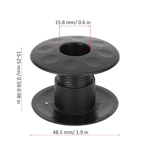 10 Pair Foosball Machine Bushings,48.5mm OD x 15.8mm ID Threaded Structure Foosball Table Parts, Light Weight Table Football Bushings Rods, Black