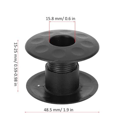 10 Pair Foosball Machine Bushings,48.5mm OD x 15.8mm ID Threaded Structure Foosball Table Parts, Light Weight Table Football Bushings Rods, Black