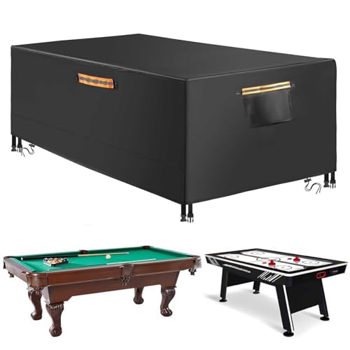 Pool Table Cover, 6/7/8/9 ft Waterproof Table Cover, 420D Oxford Heavy Duty Billiard Table Cover for Snooker Billiard Tables Dustproof Sunscreen Billiard Table Cover,6FT(80" L x 44" W x 32" H) - size: 6FT(80" L x 44" W x 32" H)