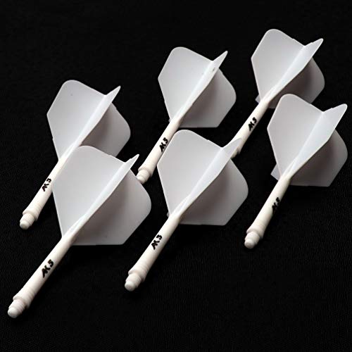 CUESOUL 6 Pieces ROST Integrated Dart Shaft and Flights - color: Shaft Length 28mm-Big Wing Shape-All White