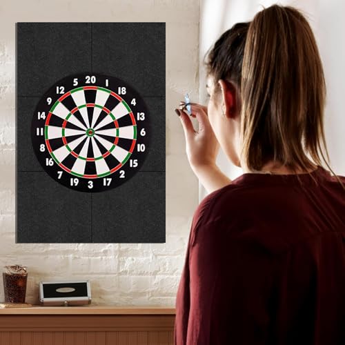 Dartboard Surround Dartboard Wall Protector, 60x90cm Thick Felt Darts Wall Protector with Adhesive Backing, Foldable and Cut-to-Fit Surround