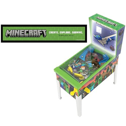Minecraft: Mini Arcade Pinball - Deluxe Collector Series, Lights & Sounds, Classic Tabletop Game, Skill Shot Challenges, Licensed Toy, Adults-Kids 3+