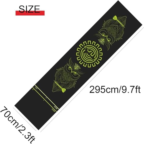 Professional Rubber Dart Mat, Non-Slip Dart Carpet with Throwing Line, Suitable for Indoor Halls, Rooms, Bars, Dart Courts