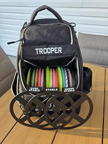 3DAmbitions 3D Printed Disc Golf Bag Dividers — Full Set of 9 Organizational Inserts (Drivers, Fairway, Mid, Roller, Approach, Putters, Stable, Under/Over-Stable) — PLA Disc Golf Bag Organizer