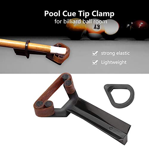 Cue Tip Clamp, Dilwe Y-Shaped Elastic Fastener for Billiard and Snooker Cue Tip Repair Tool with Glue-On Design