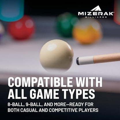 Mizerak Replacement Cue Ball – Regulation Size & Weight – Durable, Scratch-Resistant – Standard Pool Table Cue Ball